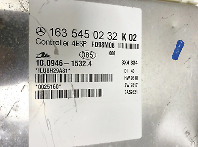 '98-99 MERCEDES ML320 ML430 CHASSIS COMPUTER ABS CONTROL MODULE 1635450232 OEM