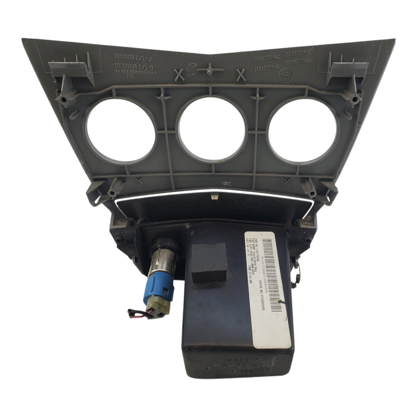 07 08 09 10 Chrysler Sebring AC/Heat Climate Control Bezel Trim1JJ611SGAA