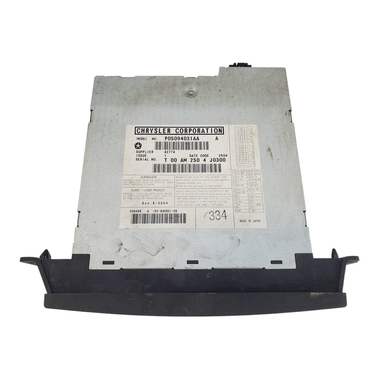 04 05 06 07 08 Chrysler Pacifica 6 disc CD DVD Auto changer OEM P05094031AA