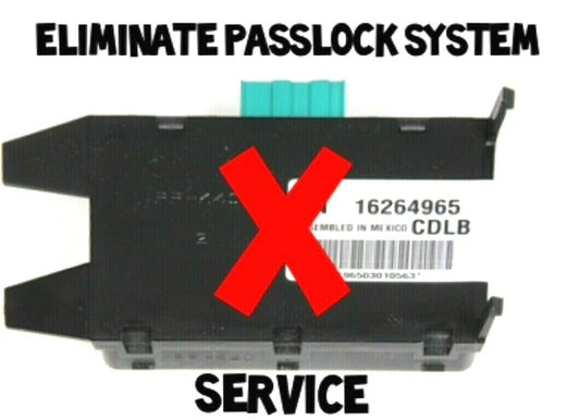 98-00 VORTEC Passlock VATS Disable/Delete  Service GM