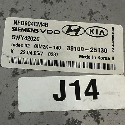 06-08 Hyundai Sonata 2.4L Engine Control Module ECM Computer 39100-25130