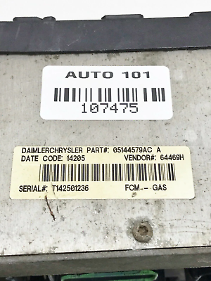 01-07 Dodge Caravan 3.3L A/T Fuse Box Relay Unit 05144507AC