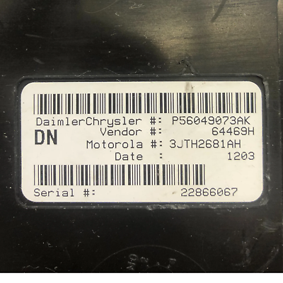 03 Dodge Durango 4X4 AT Body Control Module BCM CTM P56049073AK OEM