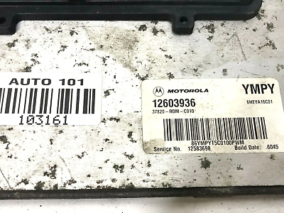 04-06 SATURN VUE 3.5L Engine Control Module ECM Computer 12603936