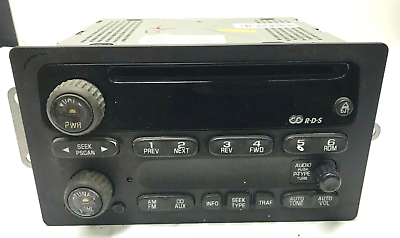 02-03 Chevy Trailblazer GMC Envoy Radio Cd Face Plate 15195521 UNLOCKED