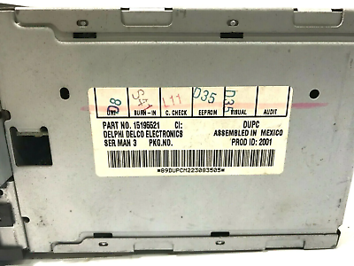 02-03 Chevy Trailblazer GMC Envoy Radio Cd Face Plate 15195521 UNLOCKED
