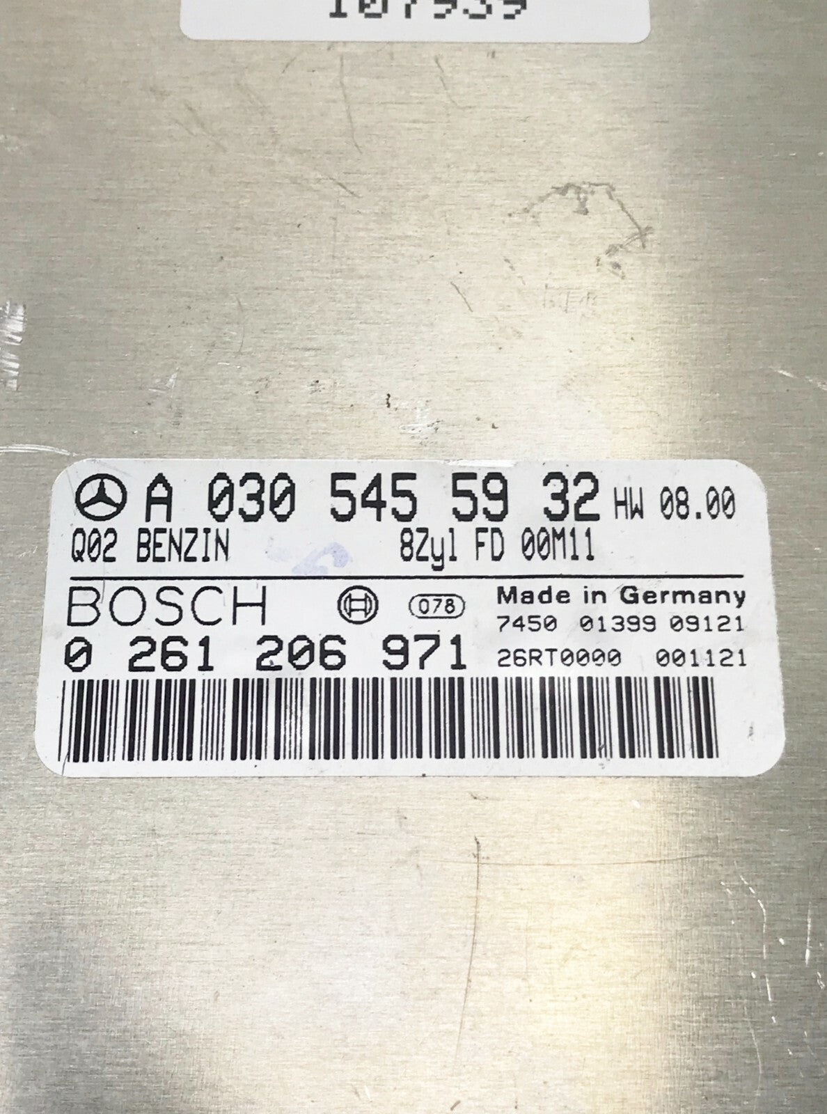 ✅ 2001 MBZ S-Class Series Engine Control Module P/N: A0305455932 261206971