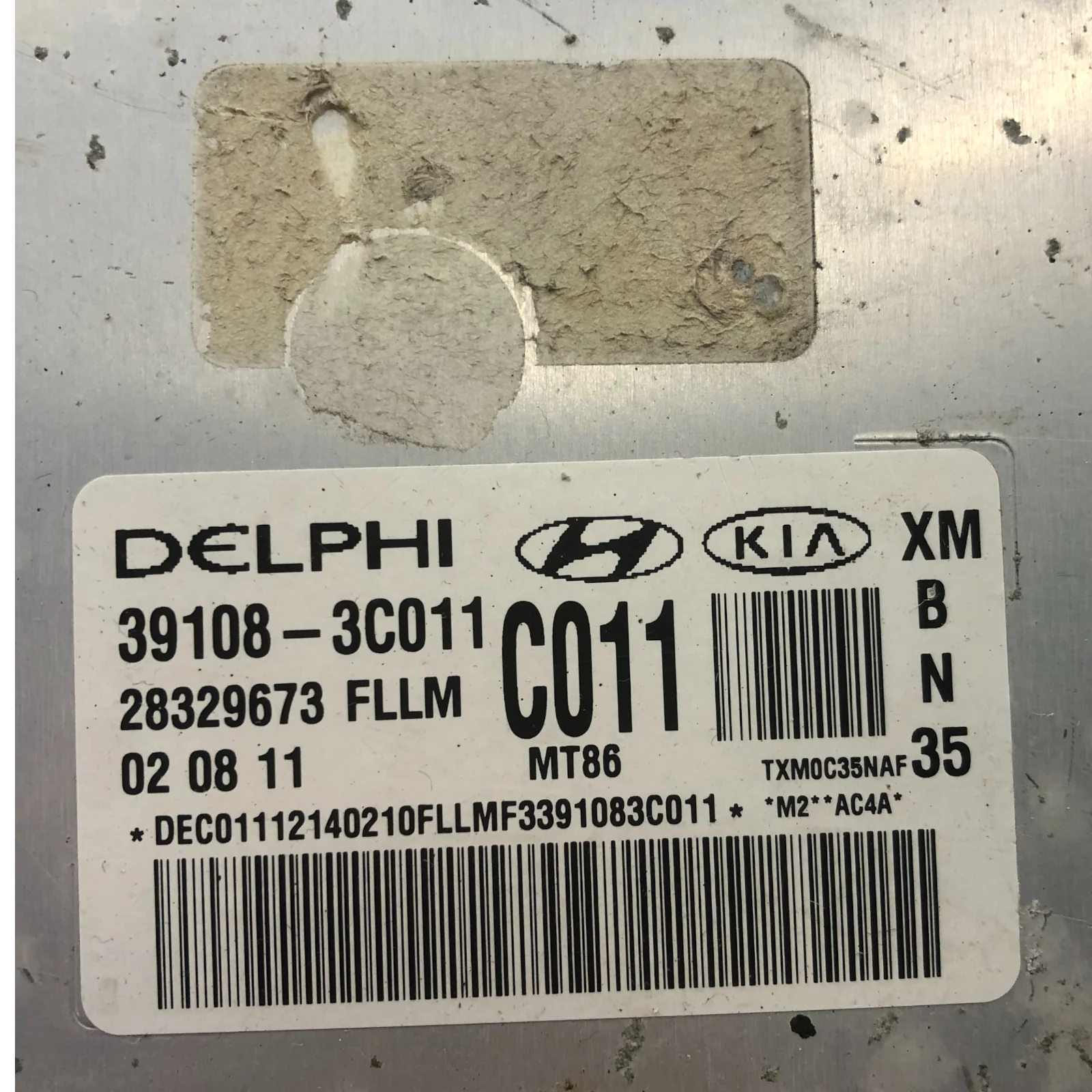 11-13 Kia Sorento Engine Control Module ECM Computer 39108-3C011
