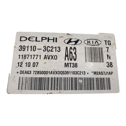 06-10 Hyundai Azera 39110-3C213 Computer Brain Engine Control ECU ECM EBX Module