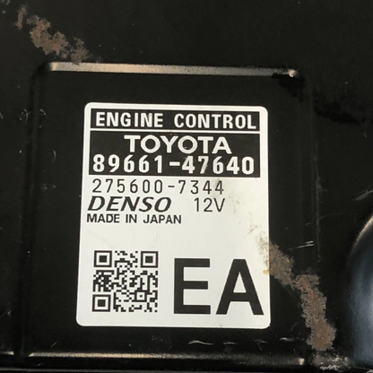 16 Toyota Prius Engine Control Module ECM Computer 89661-47640
