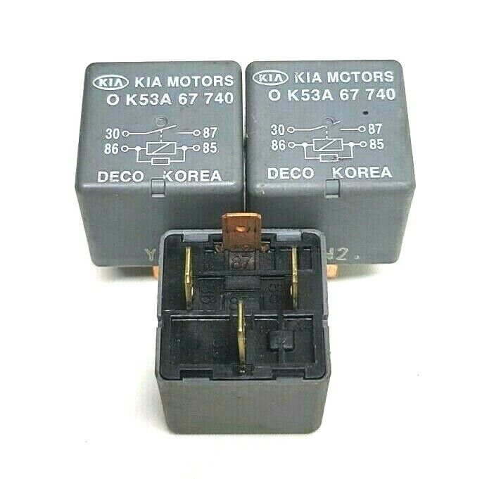 ✅ (Lot of 3) KIA 4 Pin Relays O K53A 67 740 OEM