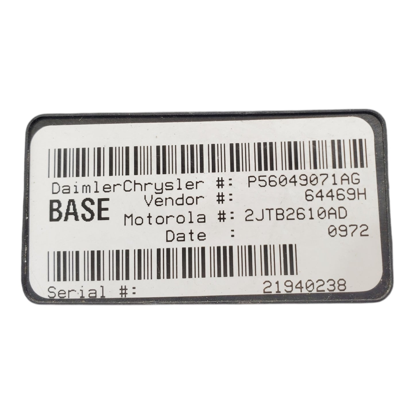 P56049071AG     Dodge Dakota Body Control Module BCM CTM 2002 2003
