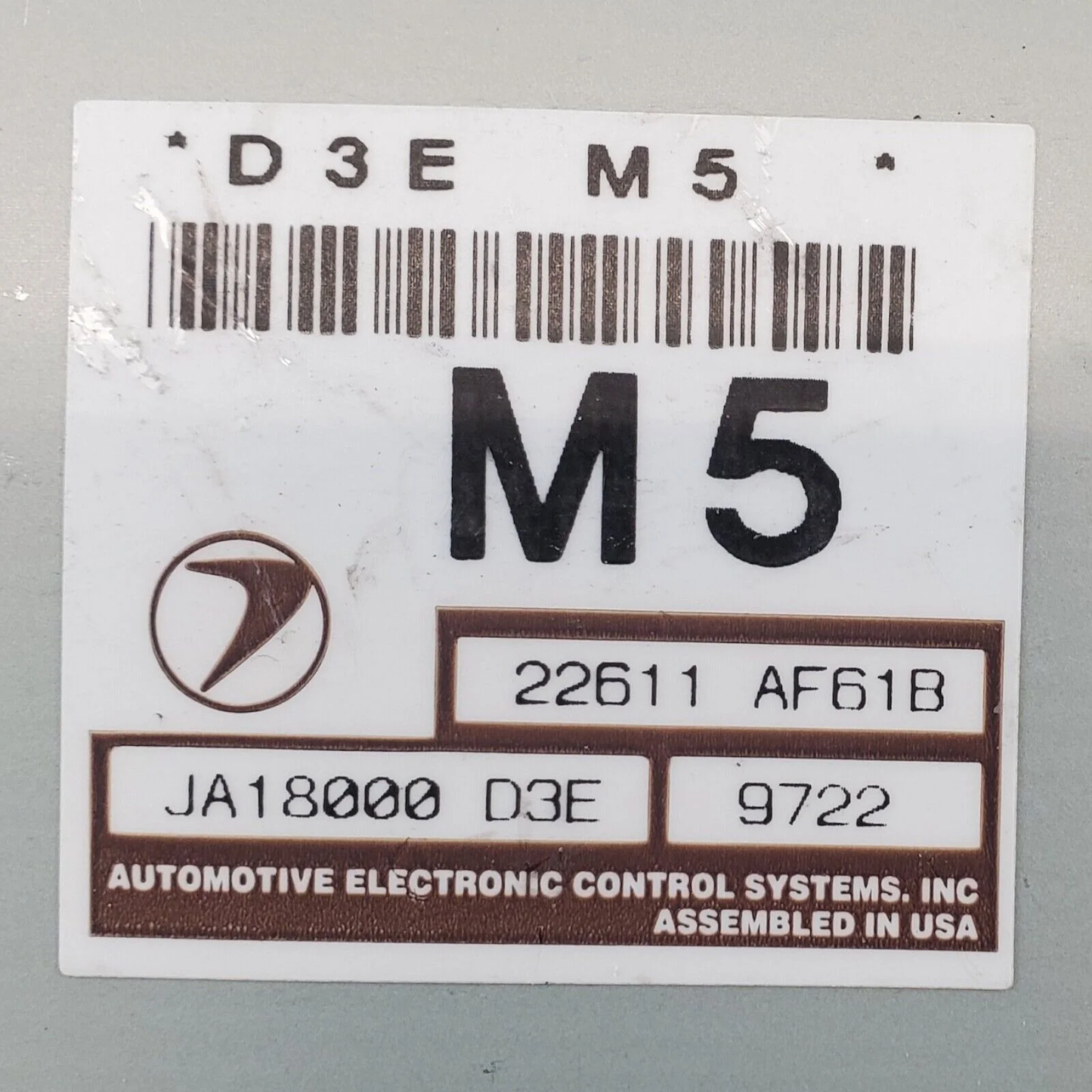 2001 Subaru Legacy Engine Control Computer Module ECU unit 22611AF61B