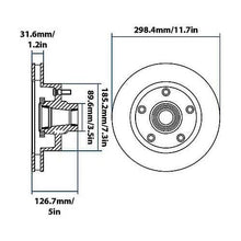 1998-2002 Dodge B1500/Ram 1500 Van Front Disc Brake Rotor