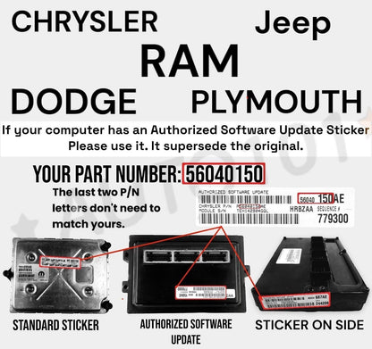 ✅ VIN programmed 2000 CARAVAN/VOYAGER/T&C 2.4 Engine Computer 04727274