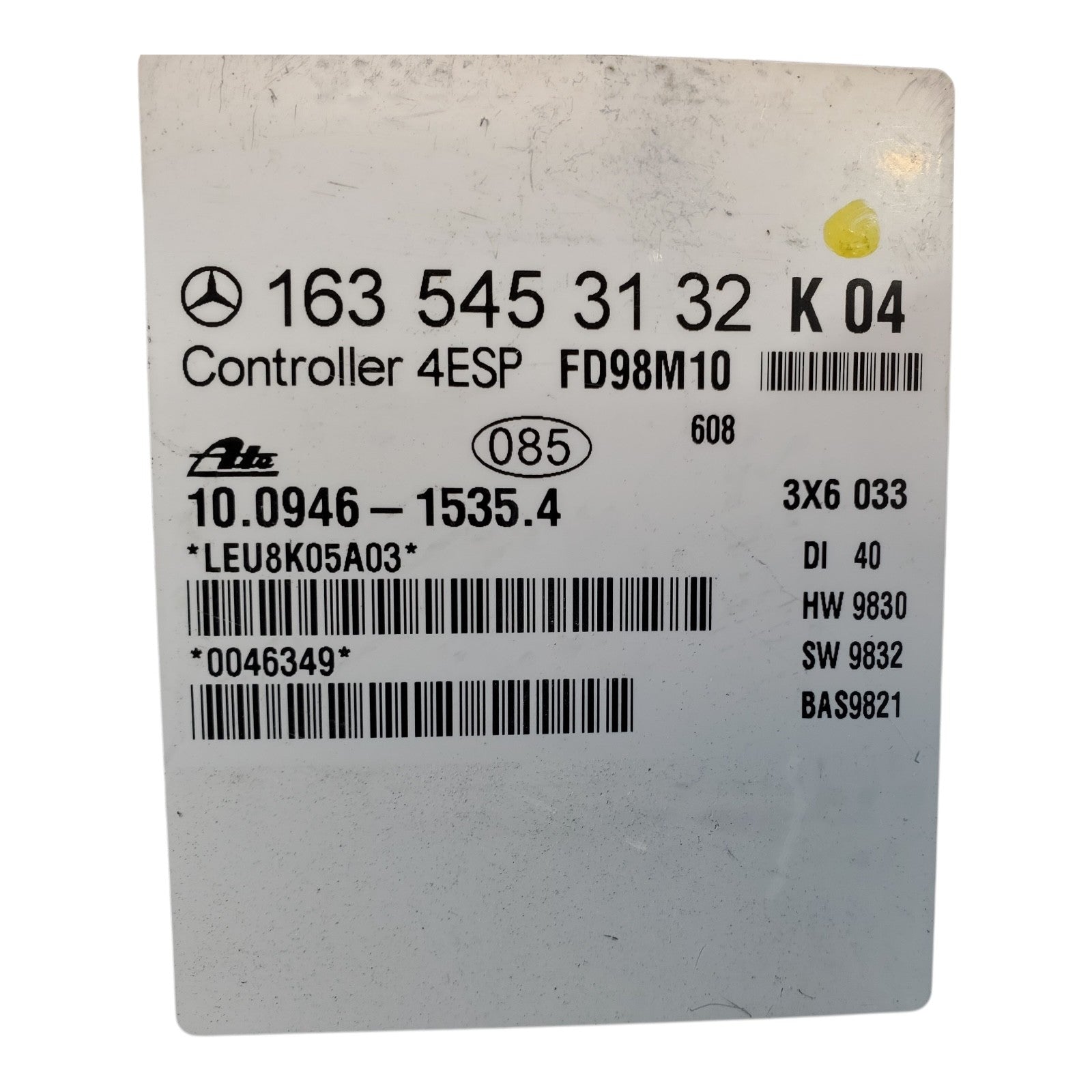 1998-1999 Mercedes ML Class ML320 ML430 ABS Control Module 1635453132 K04 OEM