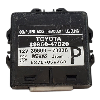 2005 TOYOTA PRIUS LEVELING CONTROL LAMP MODULE ID 89960-47020