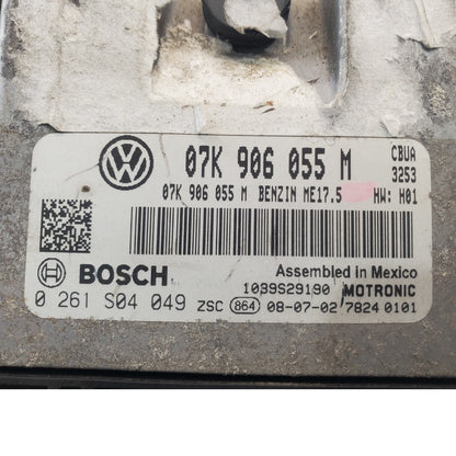 09 VW JETTA RABBIT 2.5L ECM ENGINE COMPUTER CONTROL MODULE 07K 906 055 M