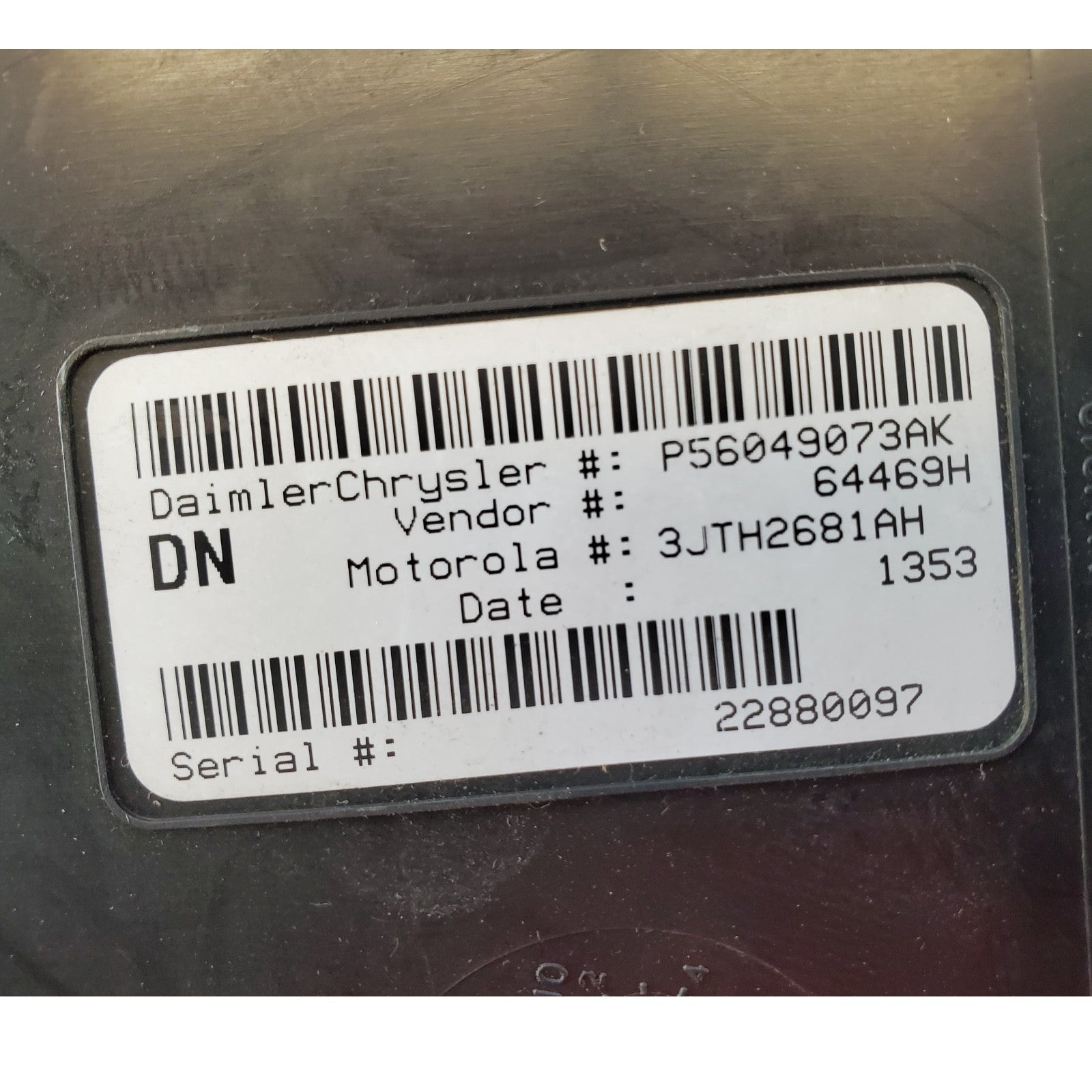 01-03 Dodge DURANGO CTM CENTRAL TIMING MODULE UNIT CTU OEM BCM ALARM P56049073AK
