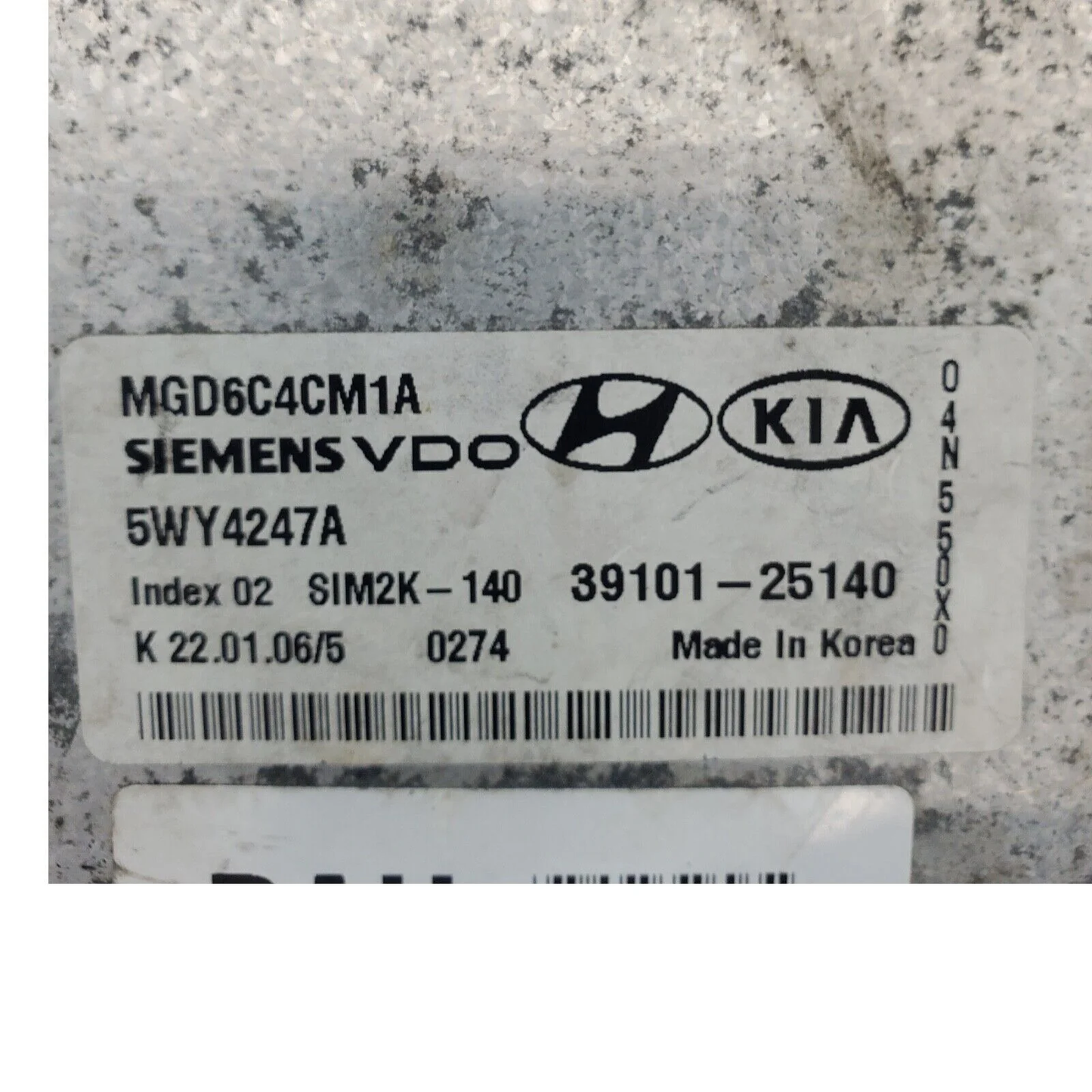 06-08 Kia Optima Engine Control Module ECM 39101-25140