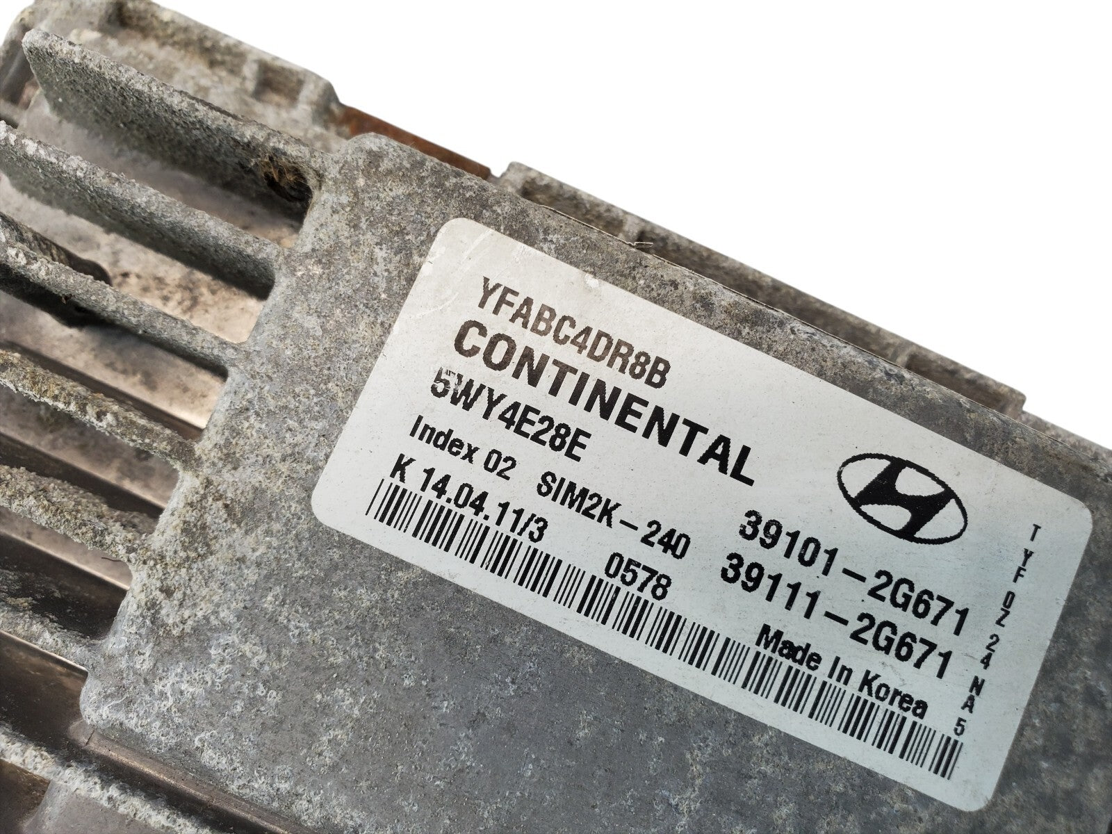 11-14 Hyundai Sonata Engine Computer ECU PCM ECM PCU OEM 39101-2G671
