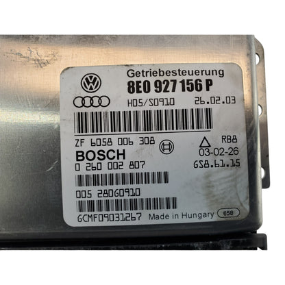 TRANSMISSION CONTROL MODULE AUDI A4 2003 2004 8E0927156P 1.8L TCM TCU OEM