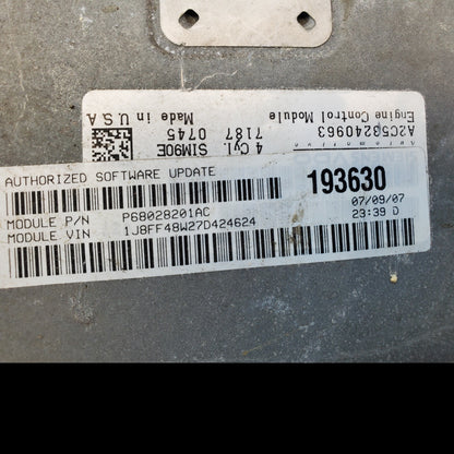 Engine ECM Control Module 2.0L Fits 07-10 CALIBER PATRIOT 68028201AC P68028201AC