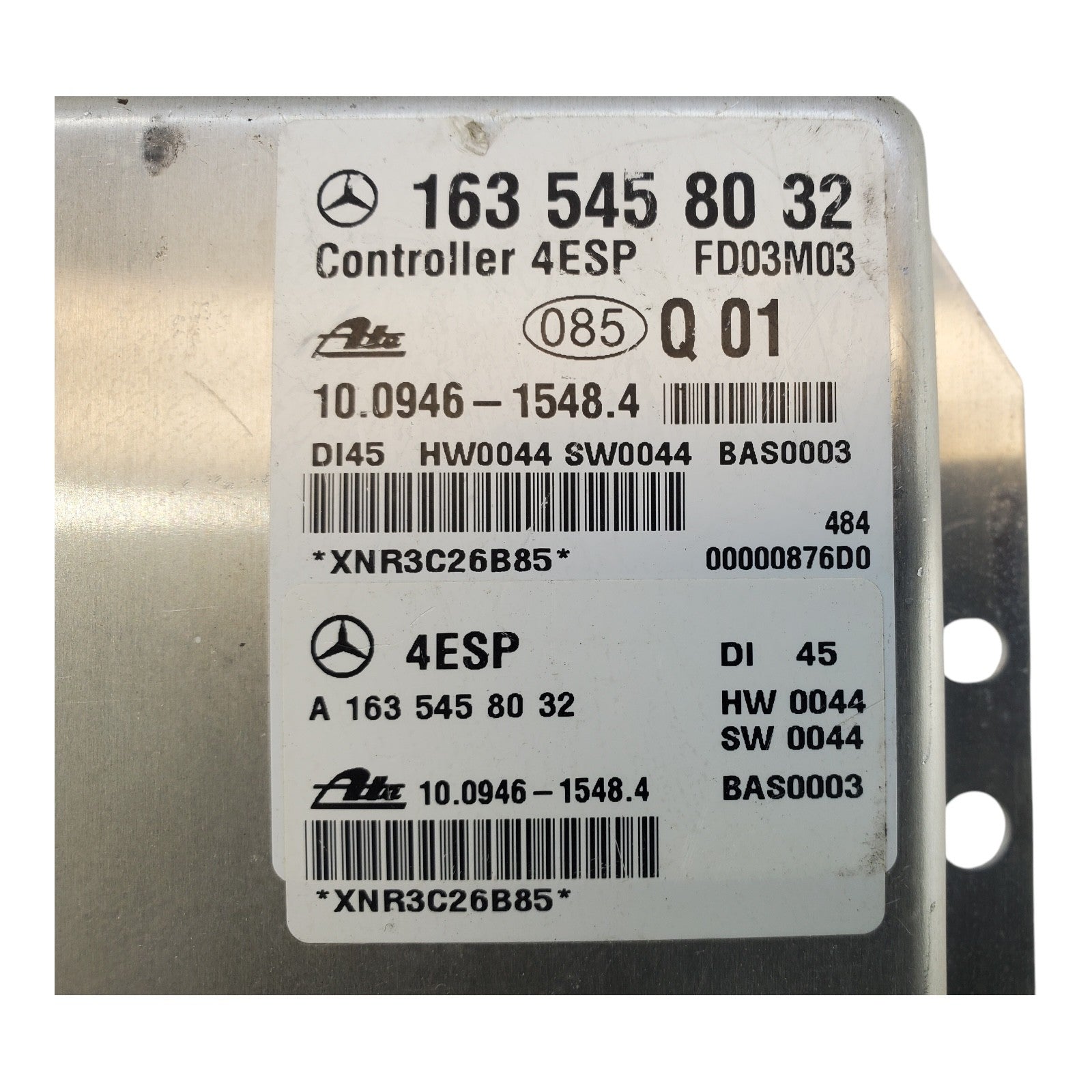 ABS MODULE ML350 Fits 00-05 MERCEDES ML-CLASS 163 545 80 32 1635458032