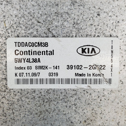 ✅ 2010 10 KIA FORTE Engine ECM Control Module 2.0L 39102-2G122 391022G122