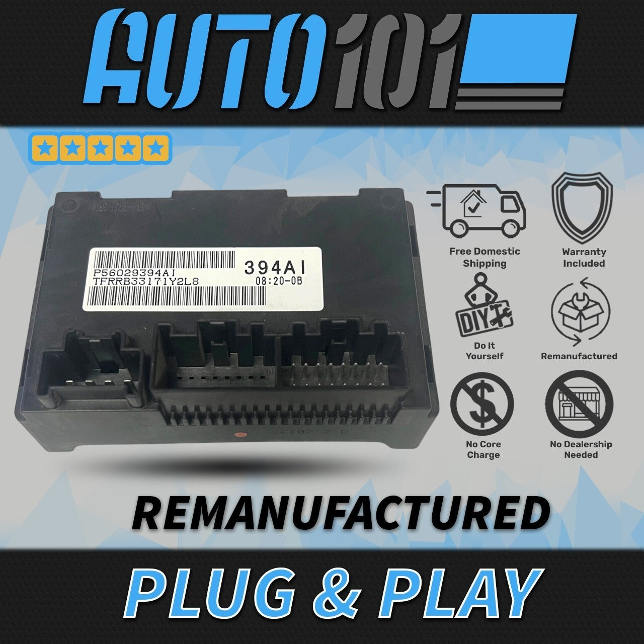 08 Jeep Liberty TCCM Transfer Case Control Module 56029394AI Rebuilt Plug&Play