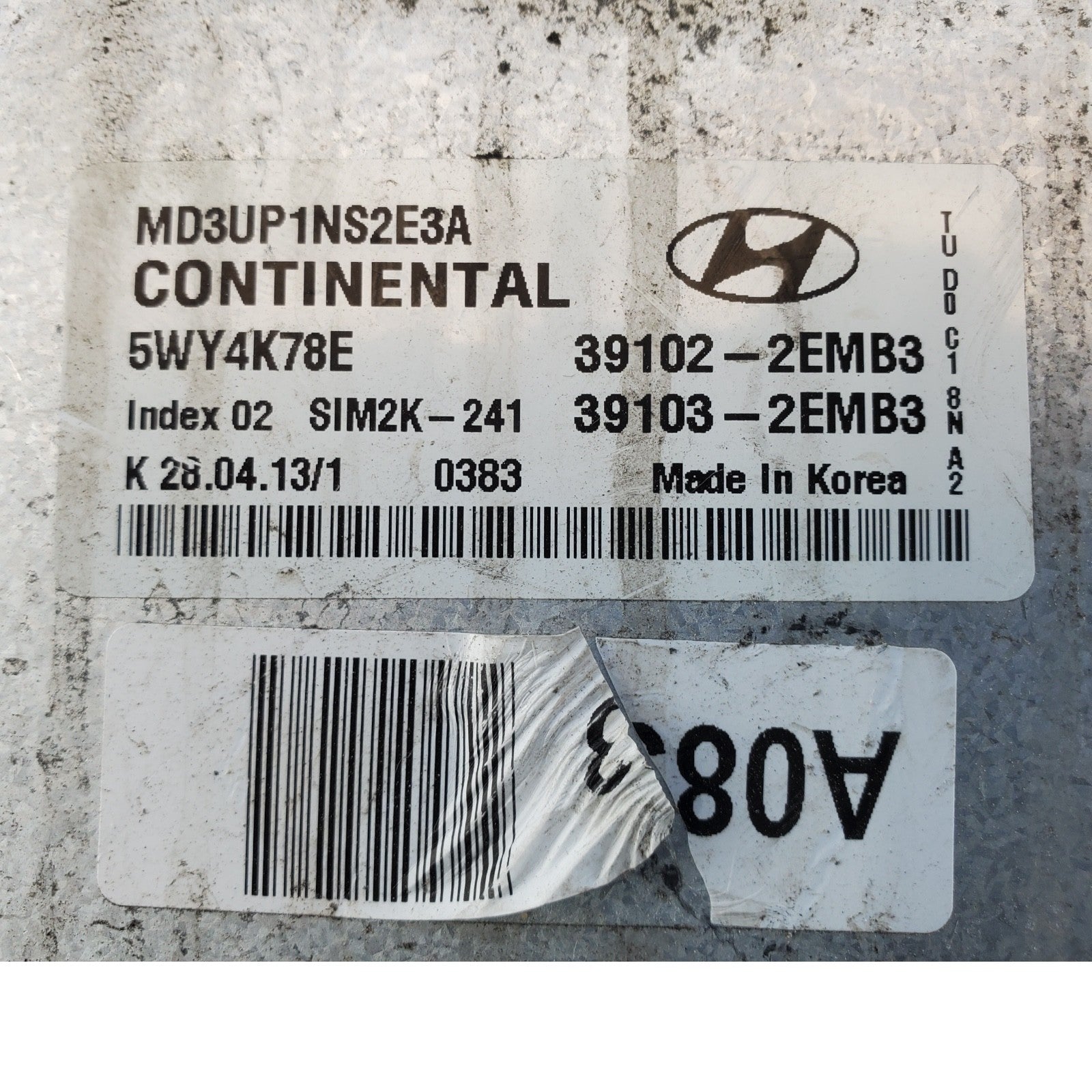 11 12 13 Hyundai Elantra 1.8 Engine Control Module Unit ECU ECM OEM 39102-2EMB3