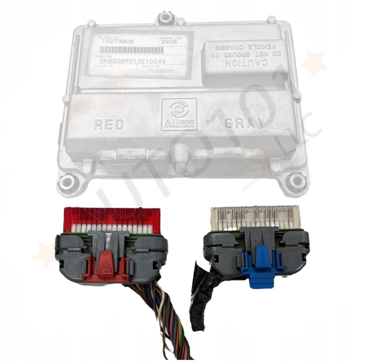 ✅ 01-05 GMC Sierra Chevy Silverado Duramax Allison TCM Red & Gray Connectors
