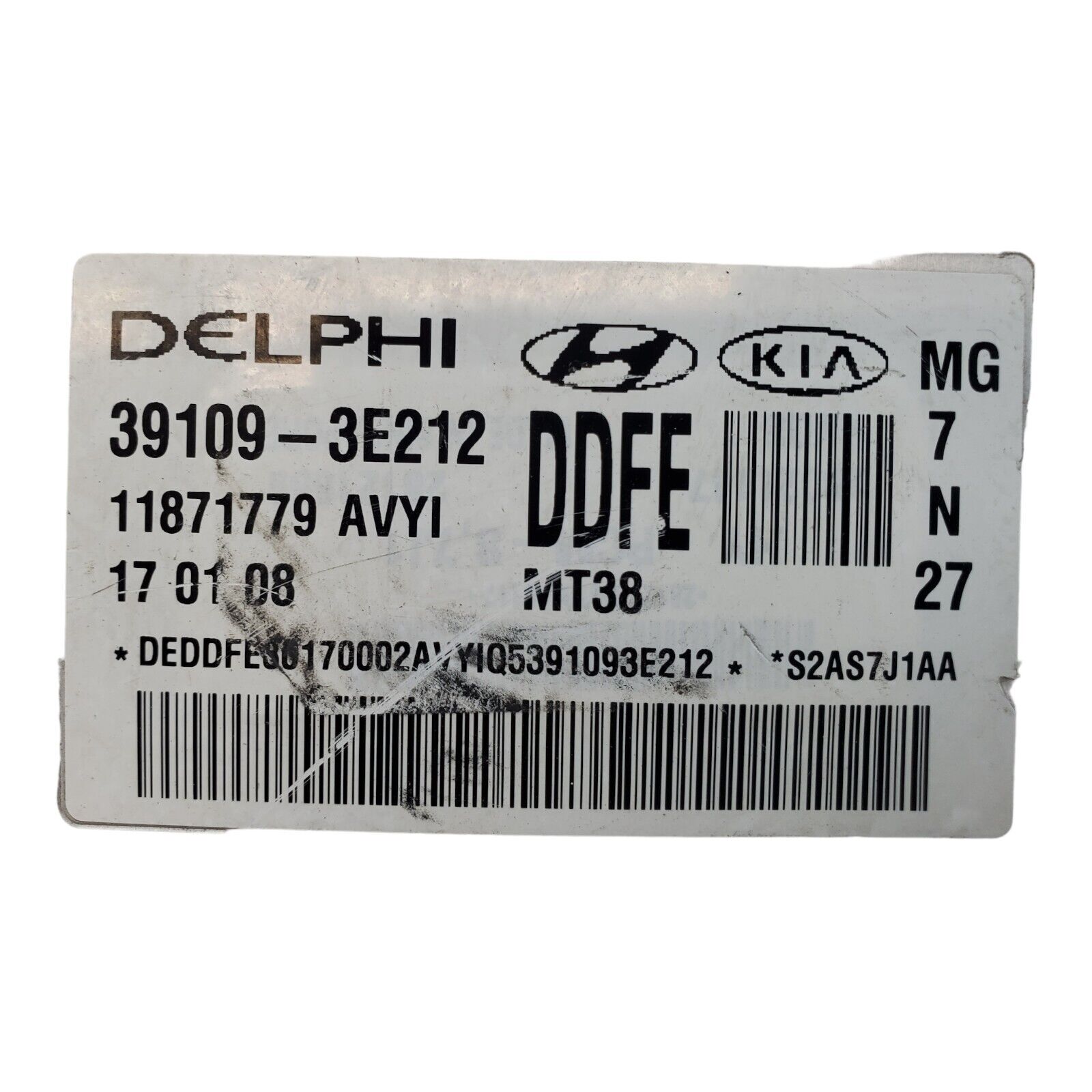 2007 2008 Kia Optima 2.7L Engine Computer Control Module ECM PN 39109-3E212