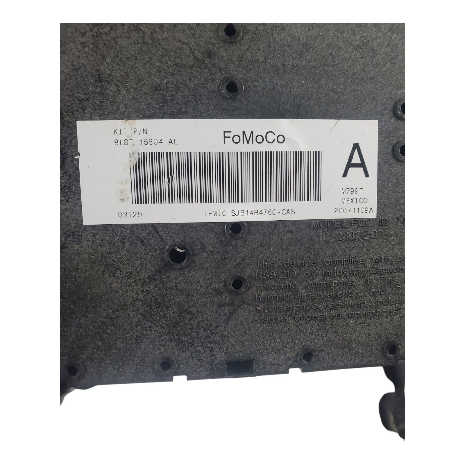 2009-2012 Ford Escape Interior Relay Fuse Box 8L8T-15604-AL 2010 2011 09 12 B16