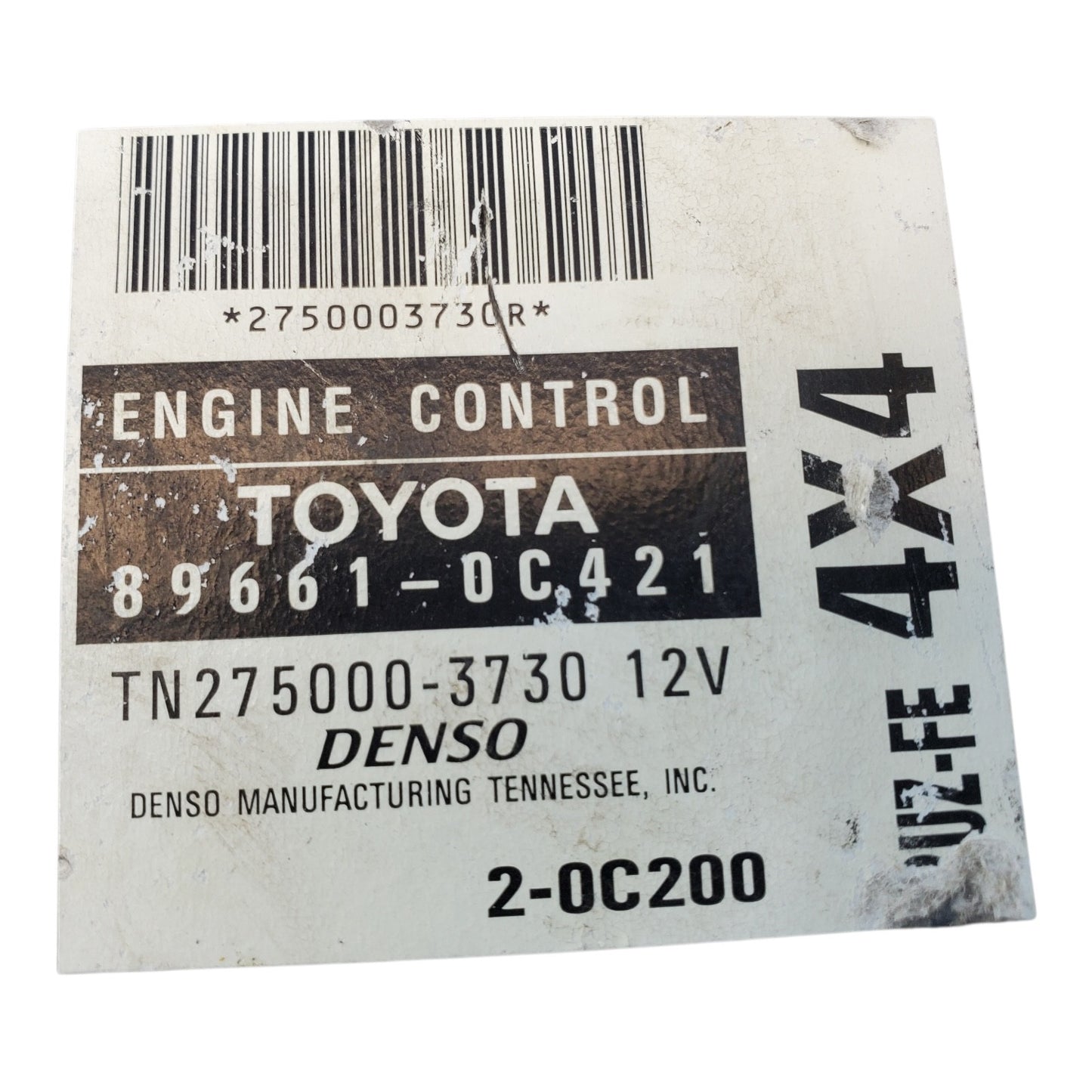 89661-0C421 | 2002 TOYOTA SEQUOIA 4.7L ECM ENGINE COMPUTER PCM ECU
