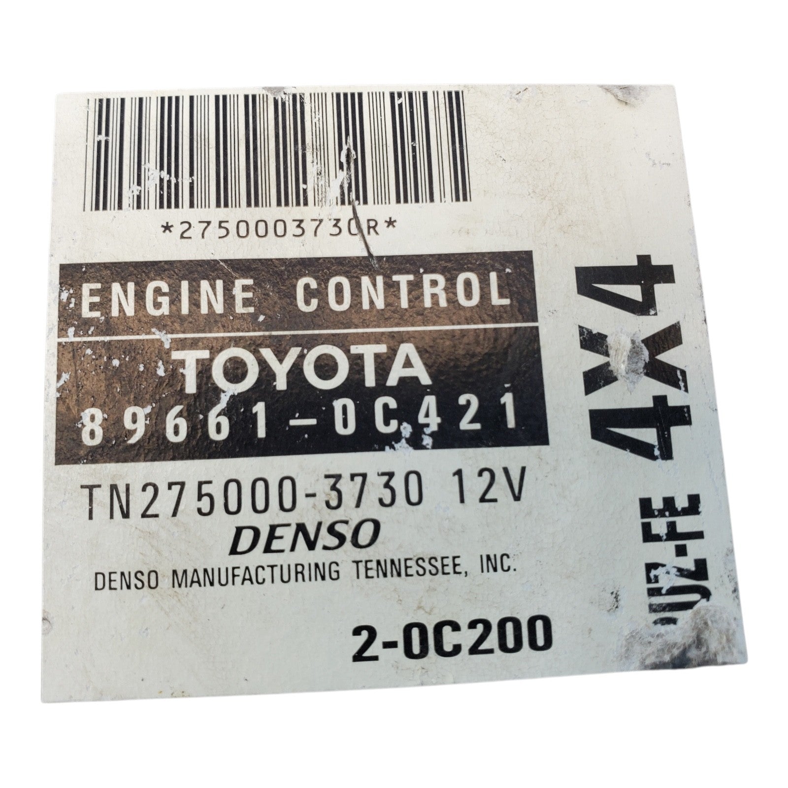 89661-0C421 | 2002 TOYOTA SEQUOIA 4.7L ECM ENGINE COMPUTER PCM ECU