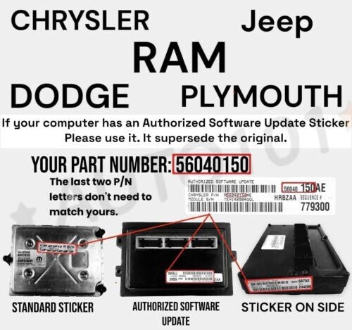 ✅ VIN Programmed 96 JEEP GRAND CHEROKEE 4.0 Engine Computer 04886945 plug&play