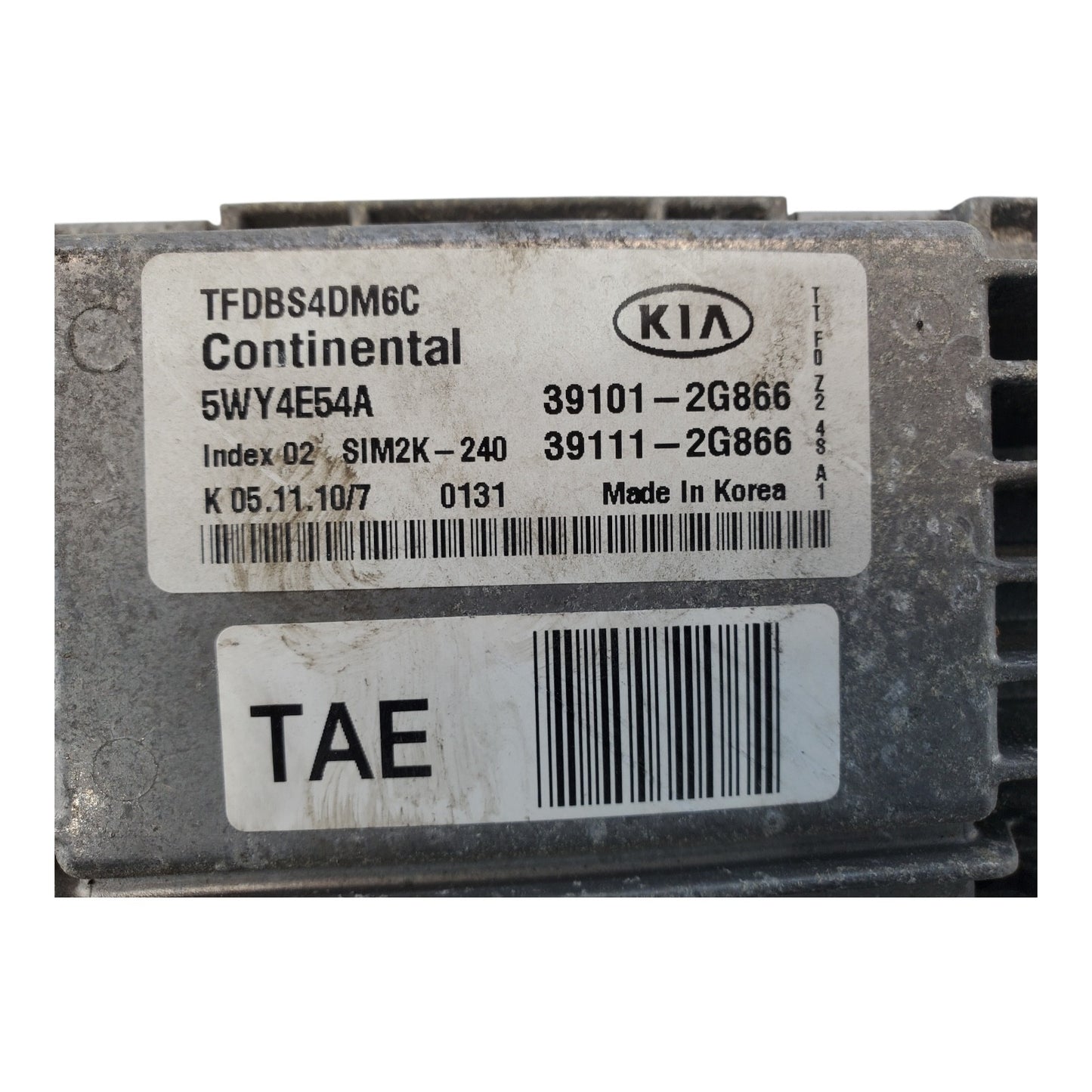 ENGINE COMPUTER KIA OPTIMA 2011 2012 2013 39101-2G866 39111-2G866 AT ECM PCM OEM
