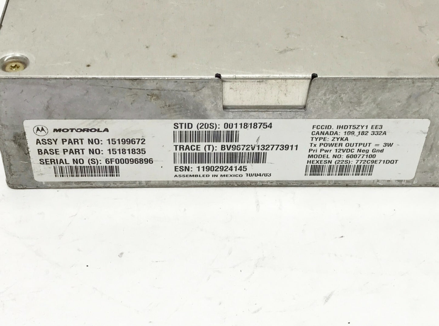 ✅ 03-04 Buick Rainier OnStar Control Module Computer Motorola 15199672 GM