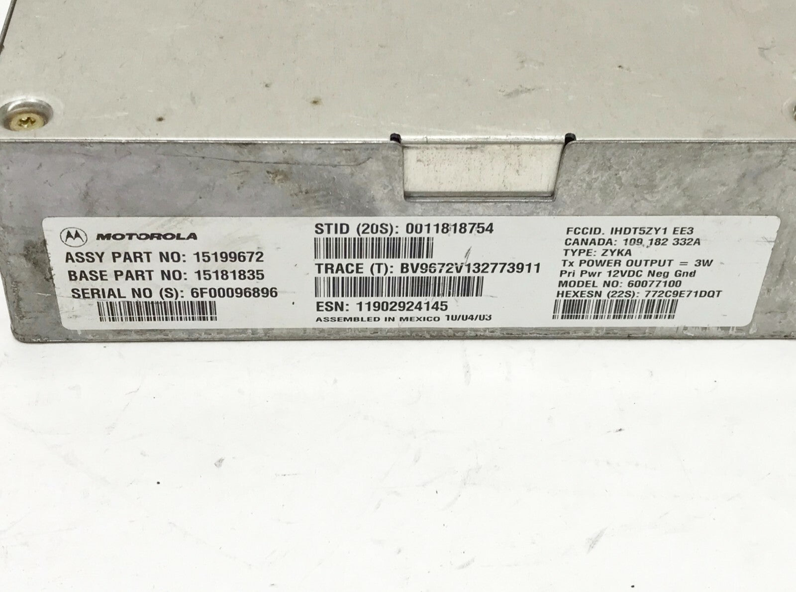 ✅ 03-04 Buick Rainier OnStar Control Module Computer Motorola 15199672 GM