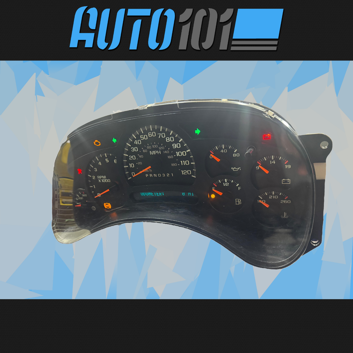 03-07 Chevy Sierra Silverado Instrument Cluster  - 15105688 Programmed Mileage