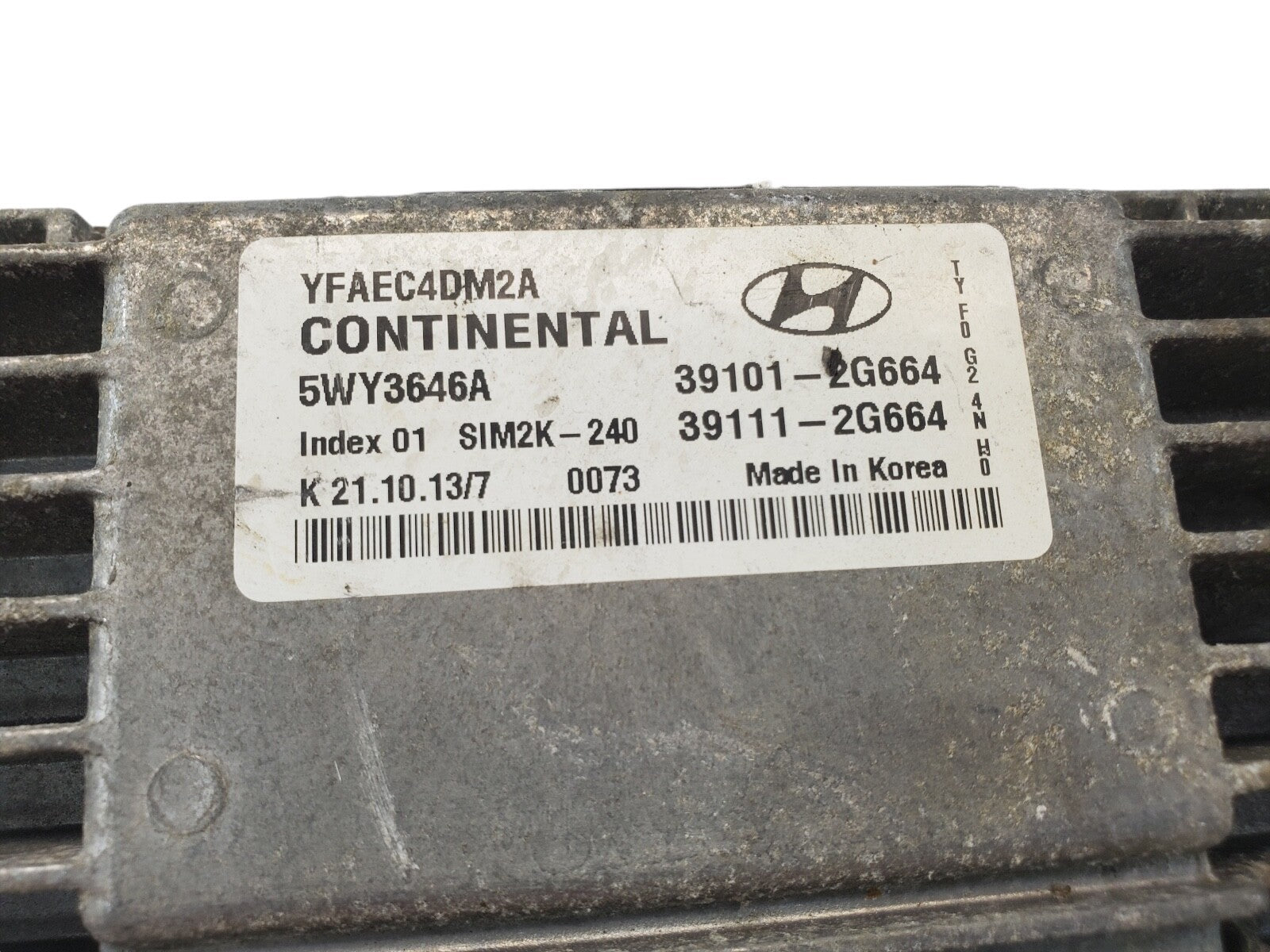 14 2014 Hyundai Sonata Engine Computer Control Module ECM ECU PCM 39111-2G664