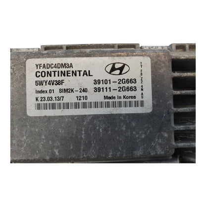 2013 Fits Hyundai Sonata Engine Computer Ecm Ecu 39101-2G663 OEM