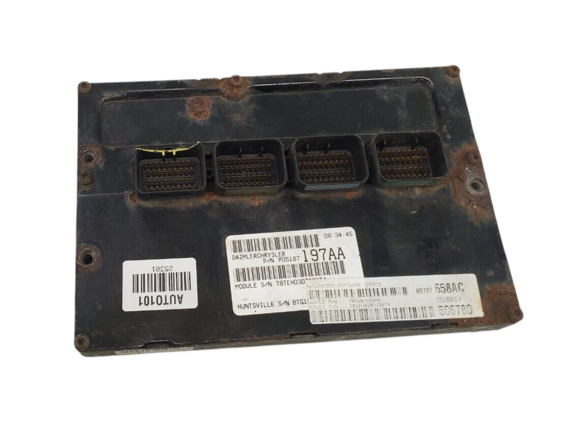07 DODGE CARAVAN 3.8L ENGINE COMPUTER P05187197AA