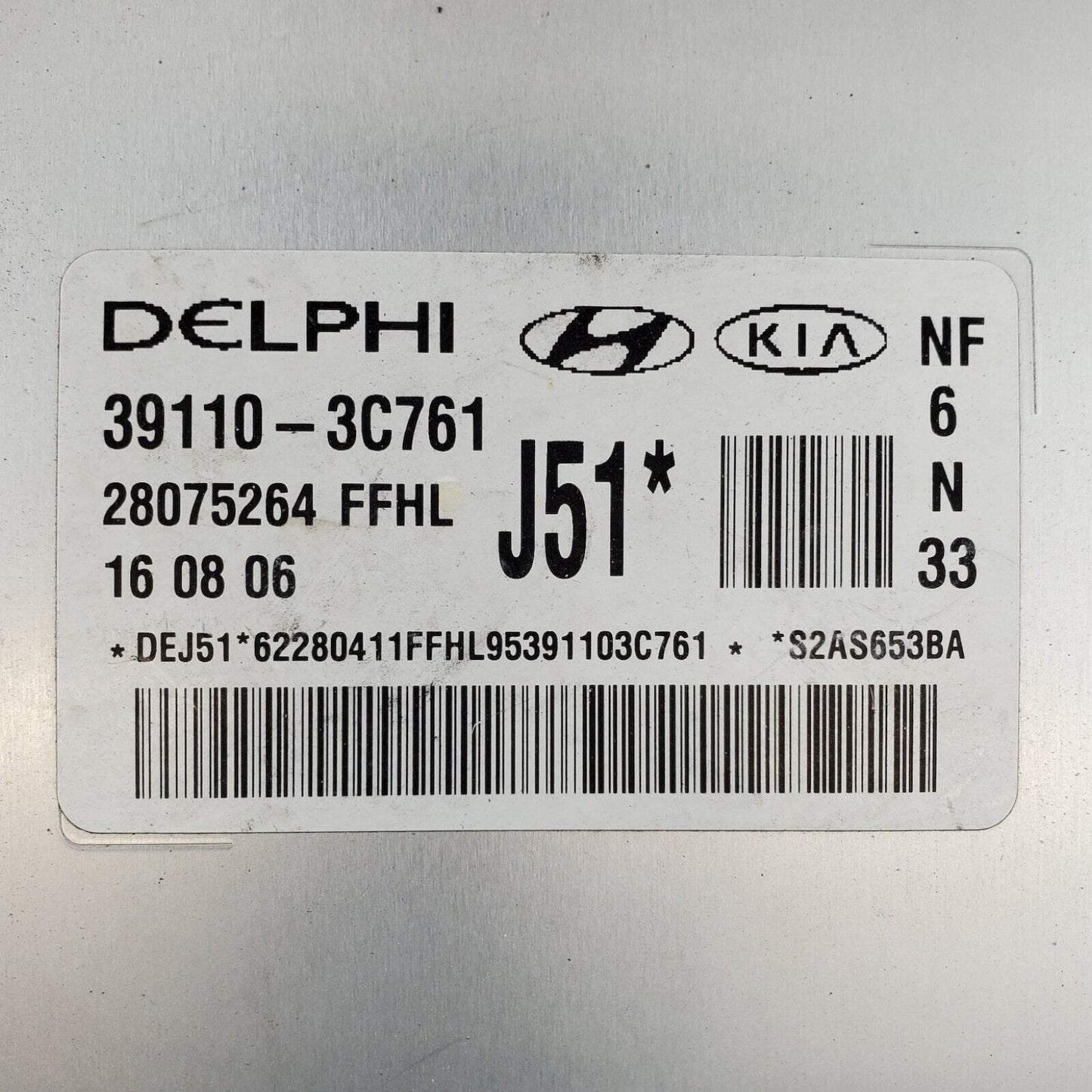 2006 - 2008 Hyundai Sonata 3.3L ECM ECU Engine Computer Module | 39110-3C761