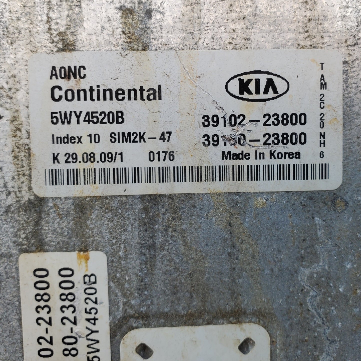 2010-2011 Kia Soul 2.0L Engine Computer Control Module Unit ECU 39102-23800 OEM