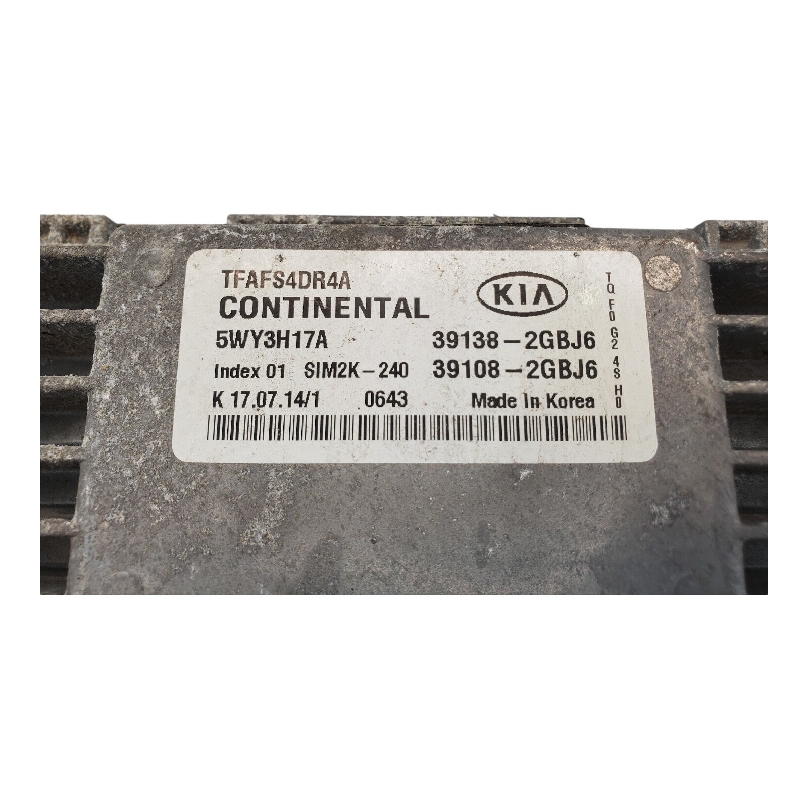 15 KIA OPTIMA ECU ECM ENGINE CONTROL MODULE COMPUTER 39138-2GBJ6 OEM
