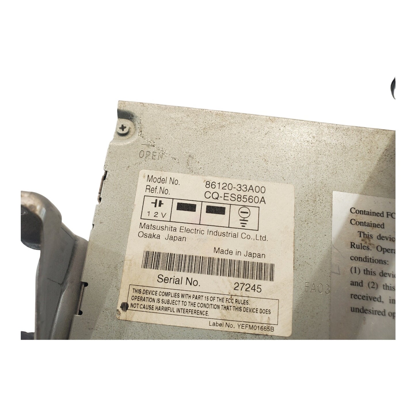 2007-2009 Toyota Camry Am Fm Cd Player Radio Receiver 86120-33A00