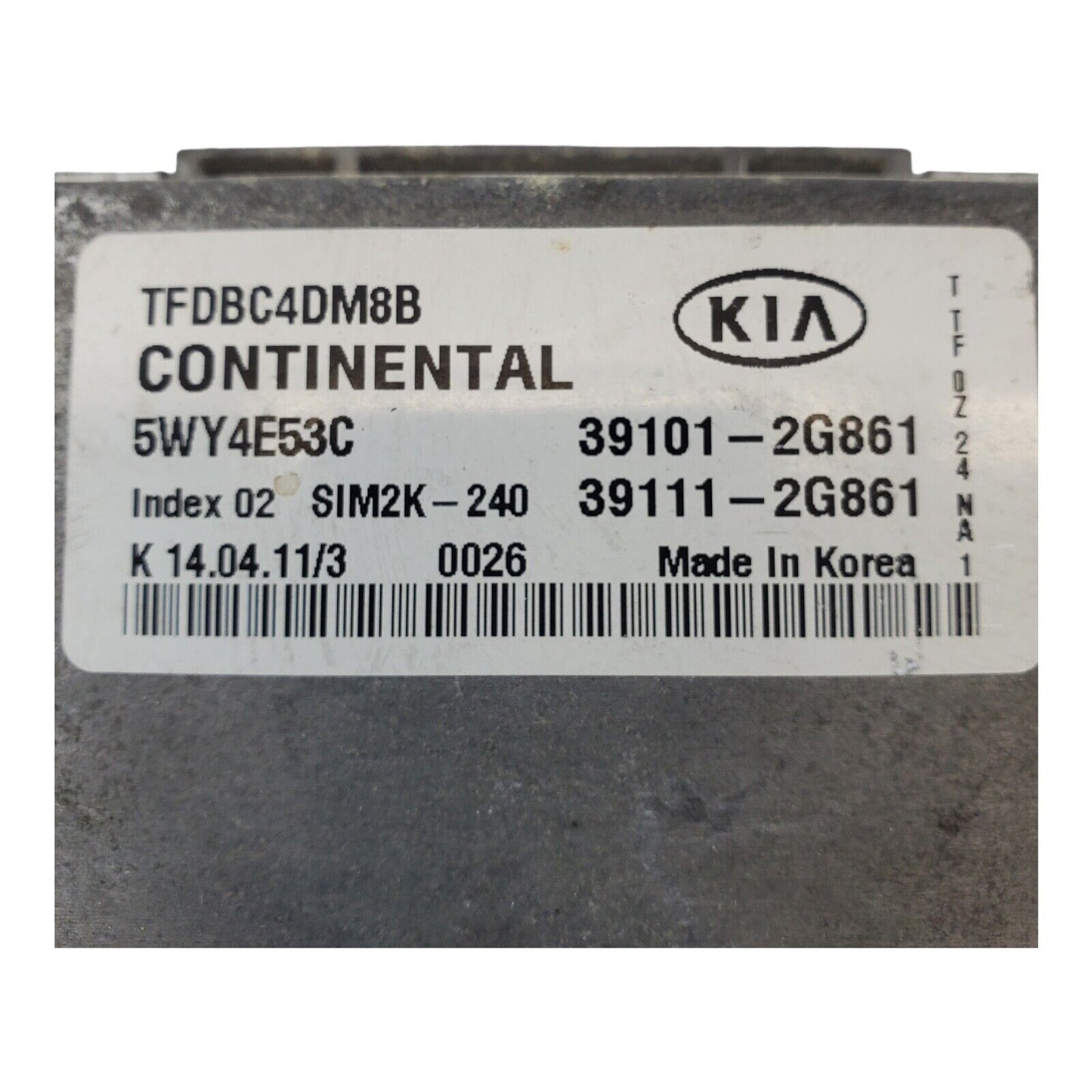 2011 2012 2013 Kia Optima 2.4L ECM ECU Engine Computer Module | 39101-2G861