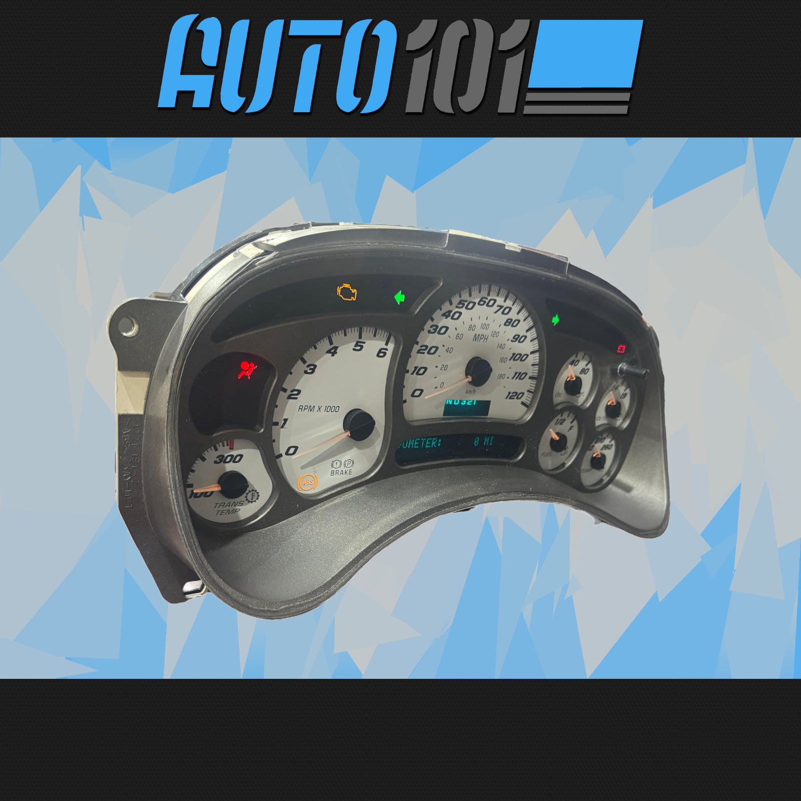 03-05 GMC, Chevy Instrument Cluster  - Programmed Mileage GM